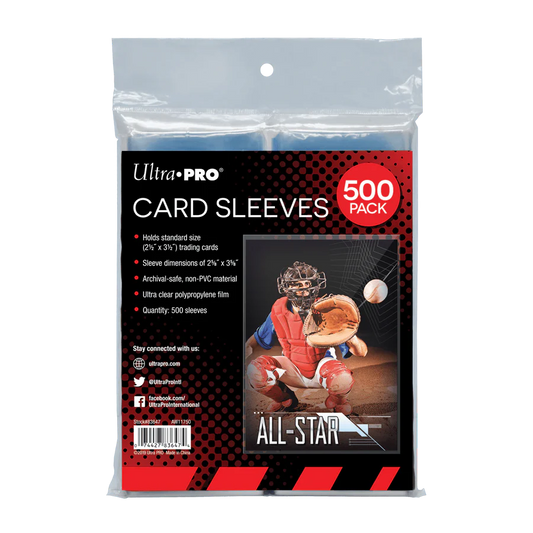 Pochettes souples x500 pour cartes de taille standard - Ultra Pro